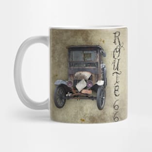 Antique Automobile and Old Route 66 Mug